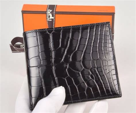 hermes mens crocodile wallet|hermes card holder mens.